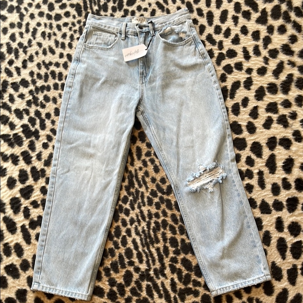 Light Blue Distressed Women's Jeans